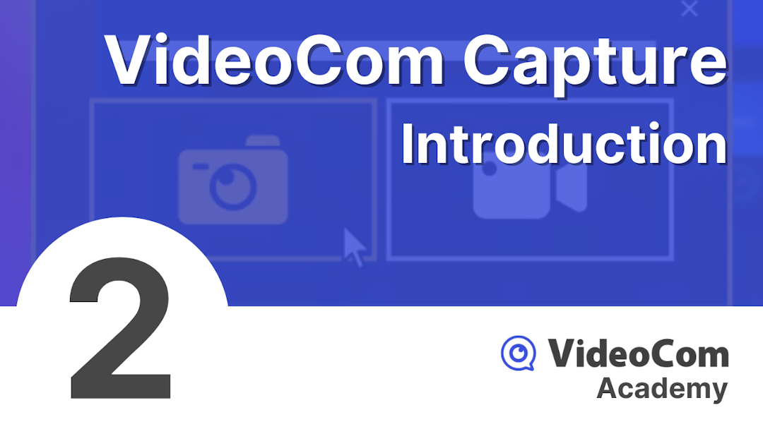 A thumbnail depicting the second training video entitled "VideoCom Capture: Introduction"