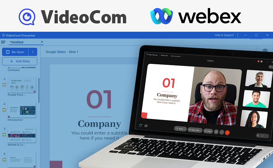 Sharing VideoCom Presenter Slides in a Webex Meeting