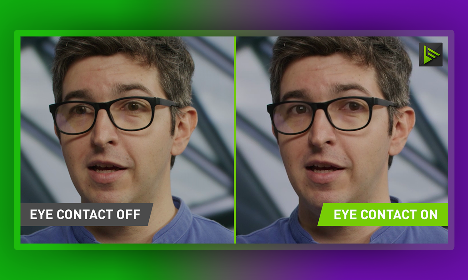 Améliorez vos présentations grâce à la fonctionnalité de maintien du contact visuel basée sur l'IA de NVIDIA